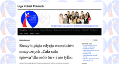 Desktop Screenshot of ligakobietpolskich.pl